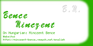 bence minczent business card